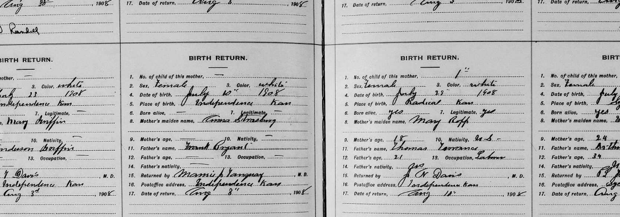 elva allen birth return